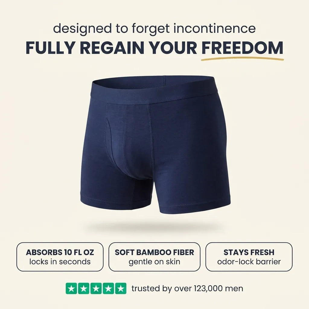 Men’s Ultra‑Absorbent Incontinence Boxer Briefs