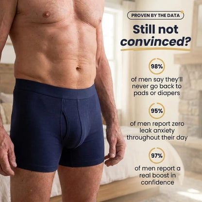 Men’s Ultra‑Absorbent Incontinence Boxer Briefs