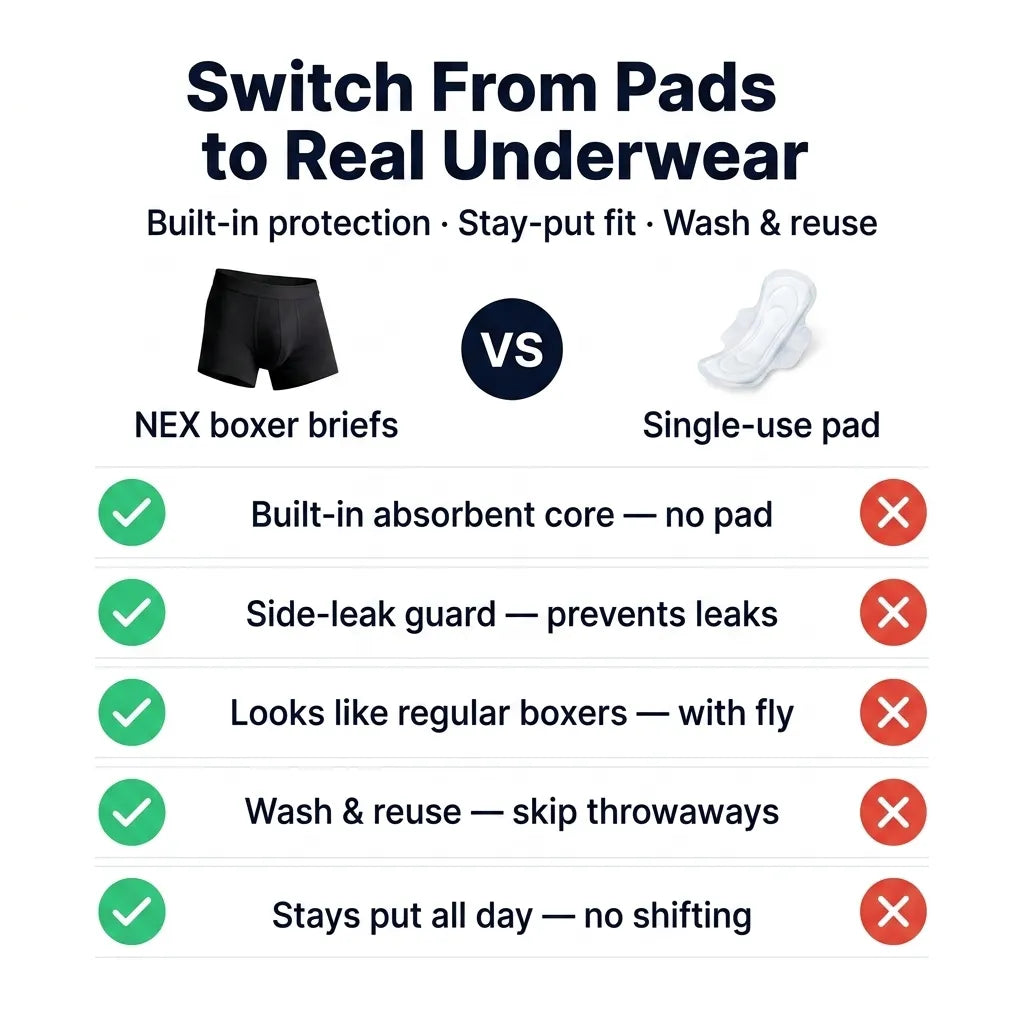 Ultra‑Absorbent Incontinence Boxer Briefs