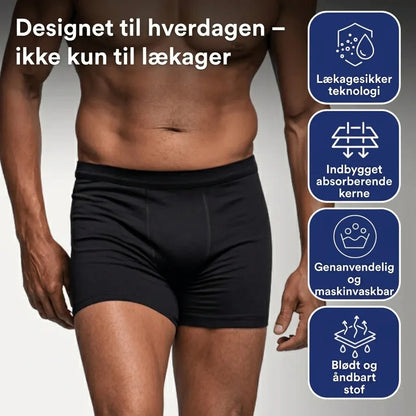 Ultraabsorberende inkontinens-boksershorts til mænd