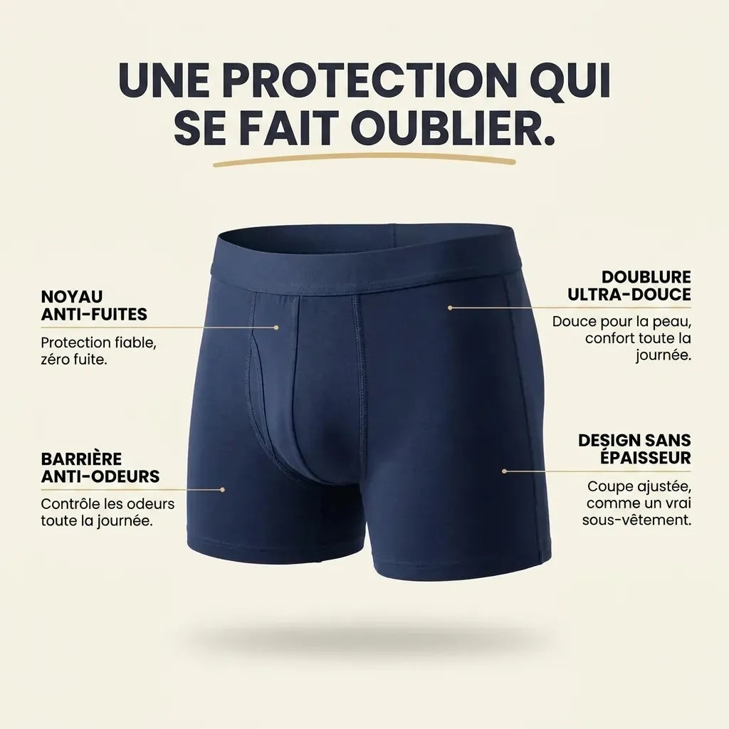 Boxers d’incontinence ultra-absorbants pour hommes