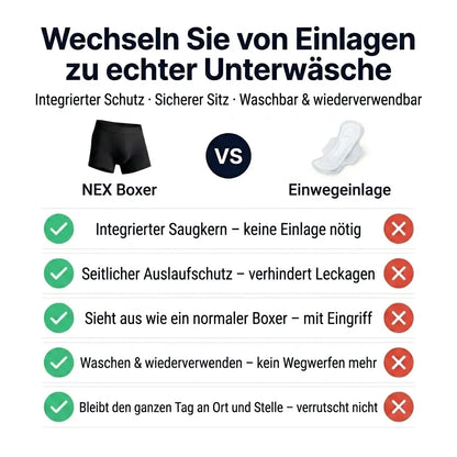 Ultraabsorbierende Inkontinenz-Boxershorts für Männer