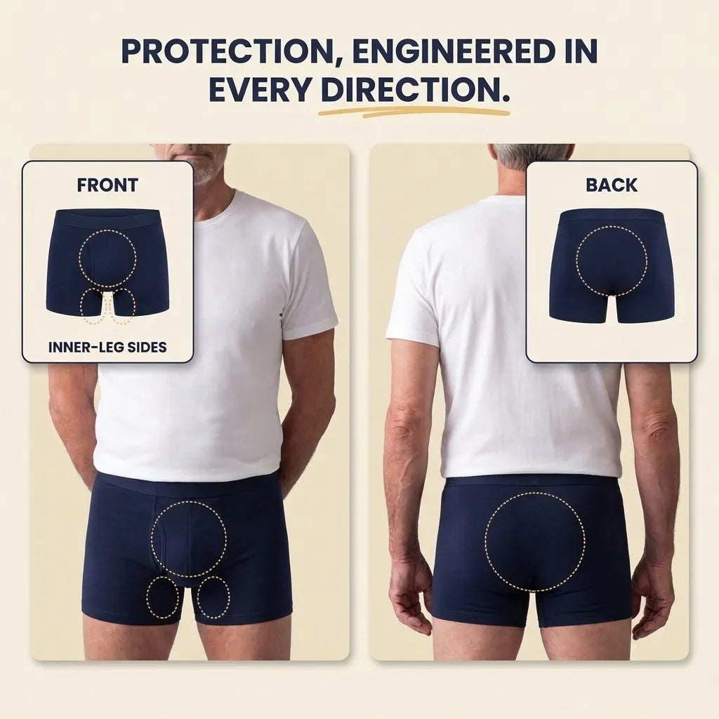 Ultra‑Absorbent Incontinence Boxer Briefs