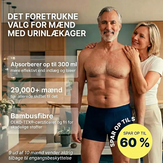 Ultraabsorberende inkontinens-boksershorts til mænd